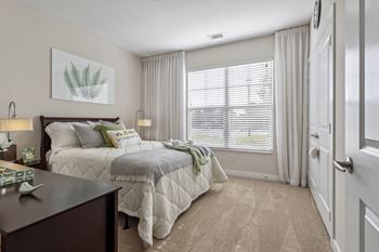 Bedroom with expansive windows